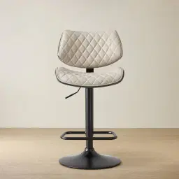 Cres Glacier Grey Vegan Leather Bar Stool
