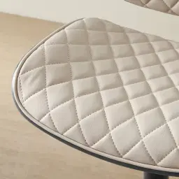 Cres Glacier Grey Vegan Leather Bar Stool