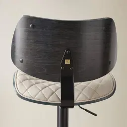 Cres Glacier Grey Vegan Leather Bar Stool