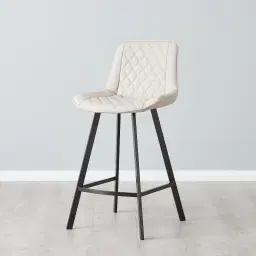 Gavin Glacier Grey Vegan Leather Bar Stool