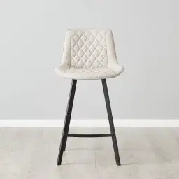 Gavin Glacier Grey Vegan Leather Bar Stool