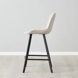 Gavin Glacier Grey Vegan Leather Bar Stool