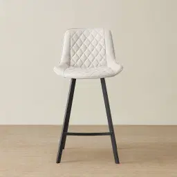 Gavin Glacier Grey Vegan Leather Bar Stool