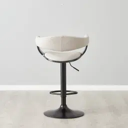 Ryker Glacier Grey Vegan Leather Bar Stool