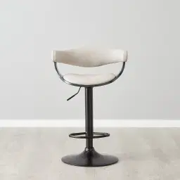 Ryker Glacier Grey Vegan Leather Bar Stool