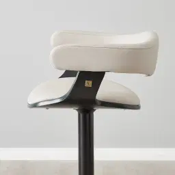 Ryker Glacier Grey Vegan Leather Bar Stool