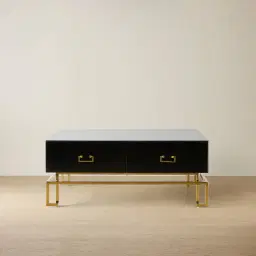 Luella Black 4-Drawer Coffee Table