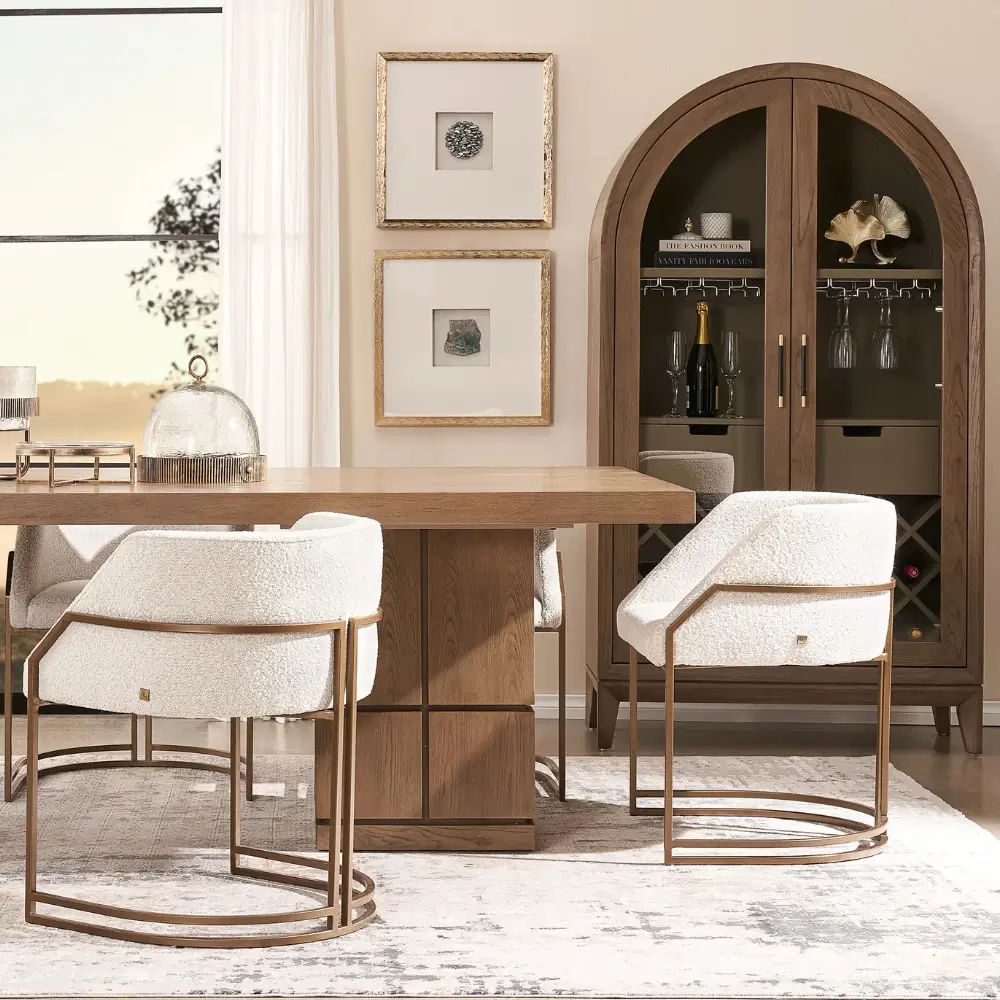 Portofino II Medium Brown Wooden Dining Table