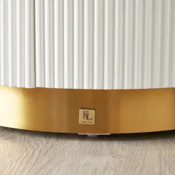 Kennedy White Sintered Stone 3-Drawer Bedside Table