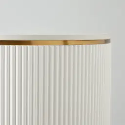 Kennedy White Sintered Stone Side Table