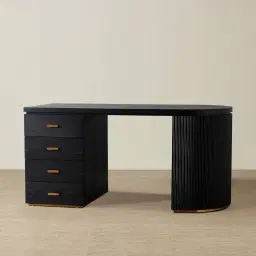 Nicholas Black Wooden Desk