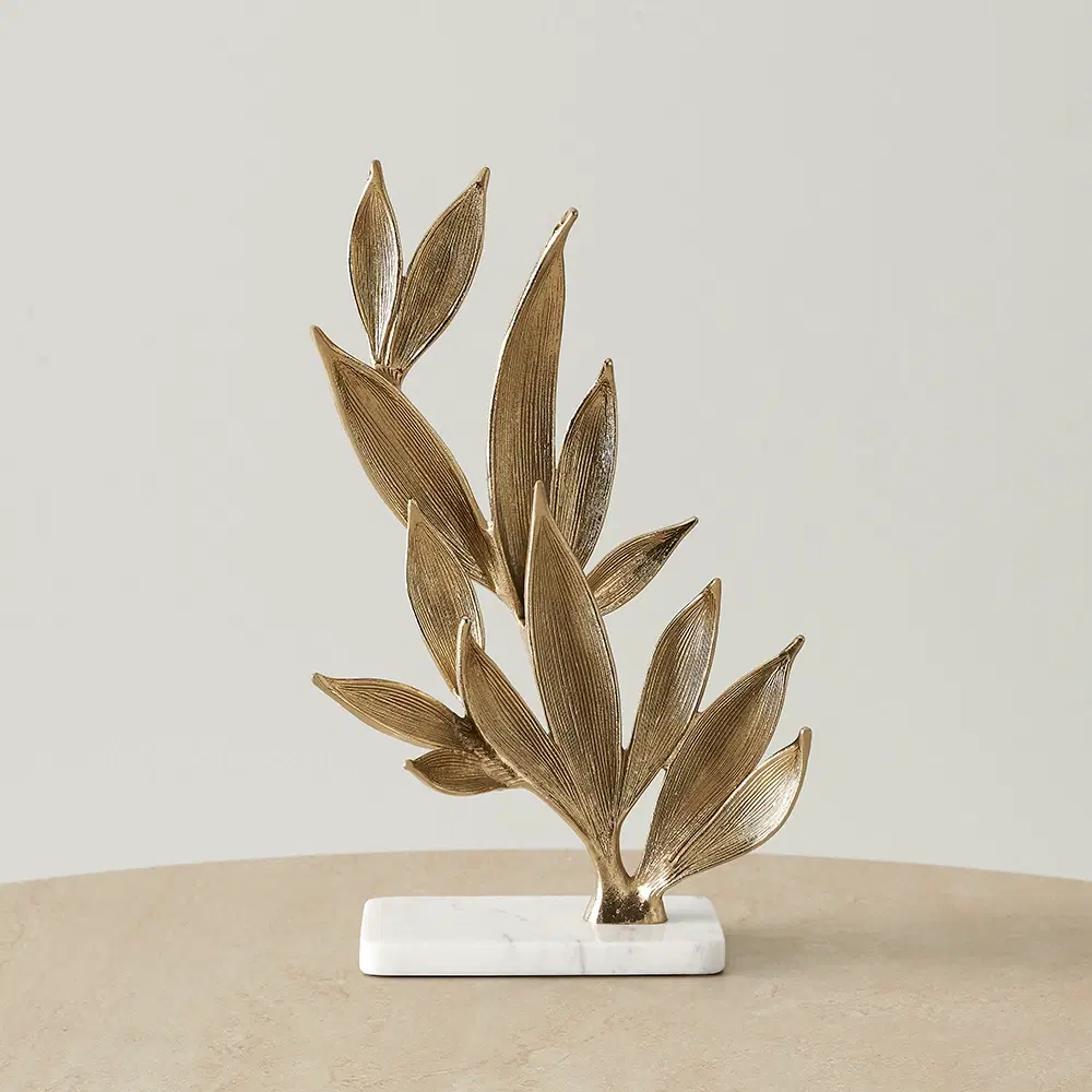 Feuille Morte Gold Metal Leaf Sculpture