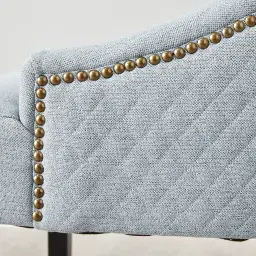 Vivienne Light Blue Woven Fabric Dining Chair