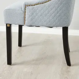 Vivienne Light Blue Woven Fabric Dining Chair