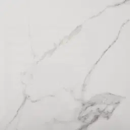 Marbella Round Cold Calacatta White Sintered Stone Coffee Table - Brushed Gold Frame