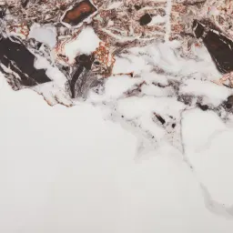 Marbella 2-Layered Cold Calacatta White Sintered Stone Coffee Table - Brushed Gold Frame