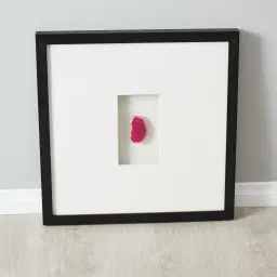 Magenta Agate Shadow Box With Black Frame