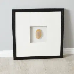Terra Brown Agate Shadow Box With Black Frame