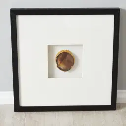 Elemental Agate Shadow Box With Black Frame
