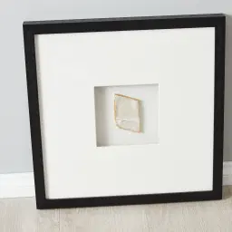 Clear Agate Shadow Box With Black Frame