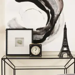 Blue Storm Stone Shadow Box With Black Frame