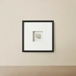 Blue Storm Stone Shadow Box With Black Frame