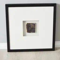 Purple Stone Shadow Box With Black Frame