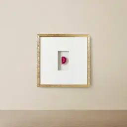Magenta Agate Shadow Box With Gold Frame