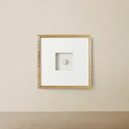 Snow White Crystal Shadow Box With Gold Frame