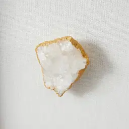 Snow White Crystal Shadow Box With Gold Frame