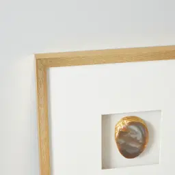 Elemental Agate Shadow Box With Gold Frame