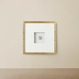 Stone Blue Crystal Shadow Box With Gold Frame