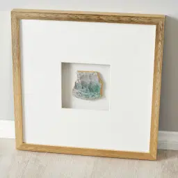 Blue Storm Stone Shadow Box With Gold Frame