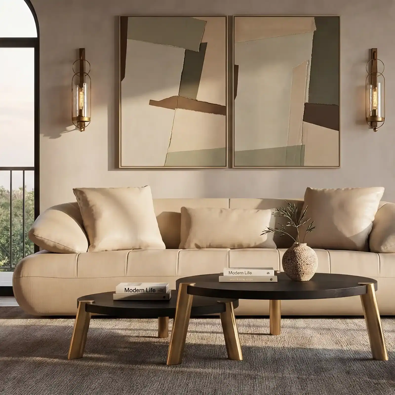 Dale II Round Coffee Table Large Espresso