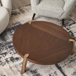 Dale II Round Coffee Table Large Brown