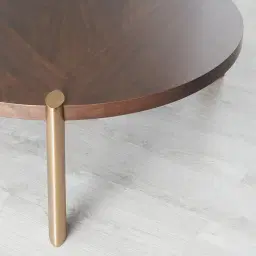 Dale II Round Coffee Table Large Brown