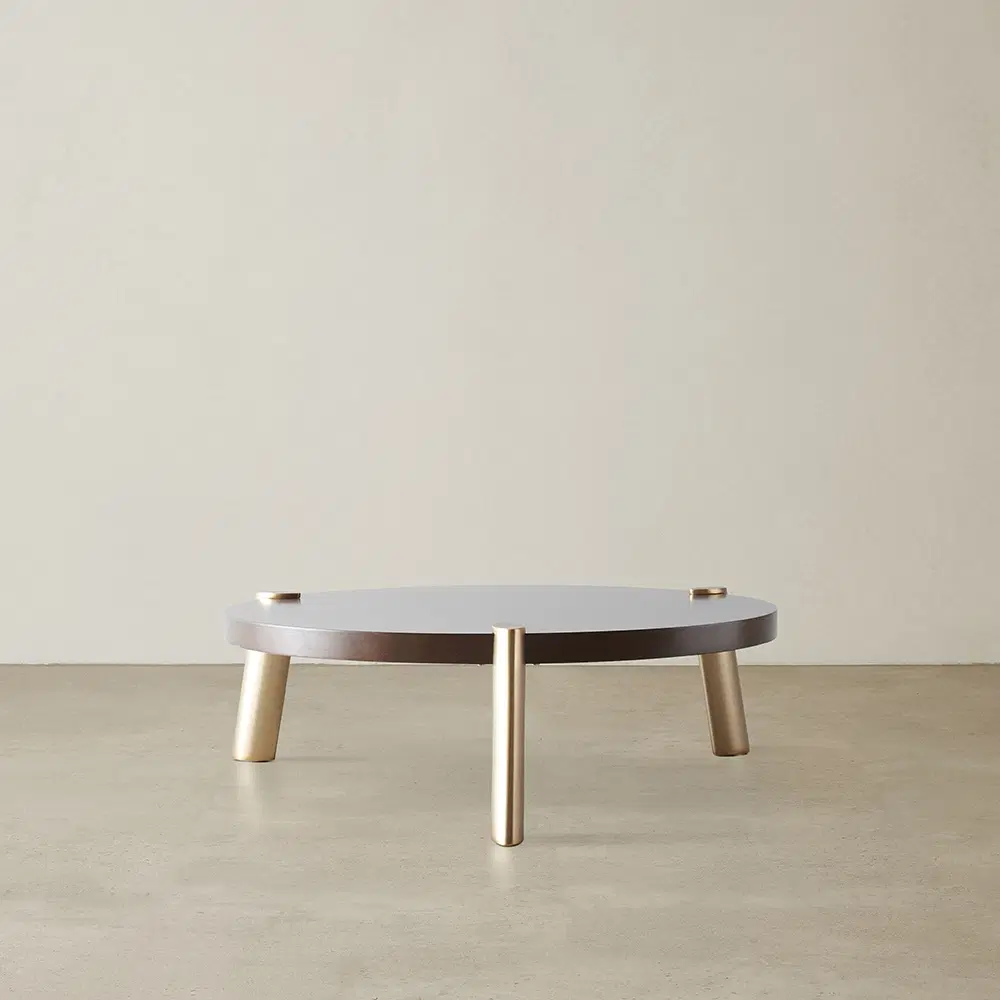 Dale II Round Coffee Table Small Brown
