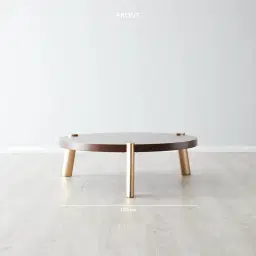 Dale II Round Coffee Table Small Brown