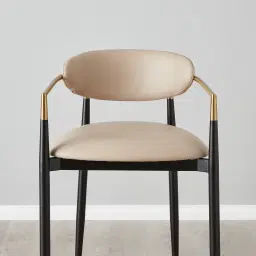 Amy Sand Beige Vegan Leather 67cm Counter Stool