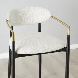 Amy Dove Grey Woven Fabric 67cm Counter Stool