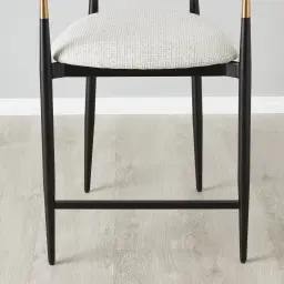 Amy Dove Grey Woven Fabric 67cm Counter Stool