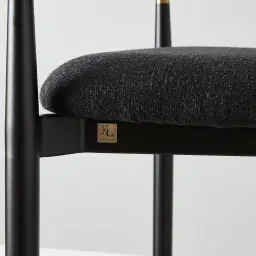 Amy Black Woven Fabric 67cm Counter Stool