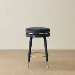 Sylvie Black Velvet 67cm Counter Stool