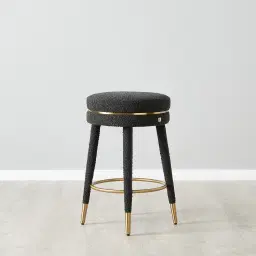 Sylvie Black Boucle 67cm Counter Stool