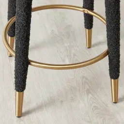 Sylvie Black Boucle 67cm Counter Stool