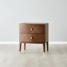 Beckham Brown Wooden Bedside Table