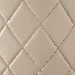 Arya II Sand Beige Vegan Leather Dining Chair - Brushed Gold Metal Legs