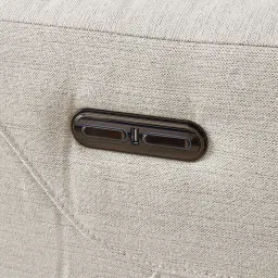 Pierce Shadow White Woven Fabric Corner Electric Recliner