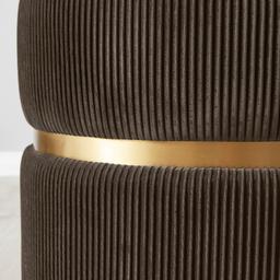 Hollis Mushroom Velvet Ottoman