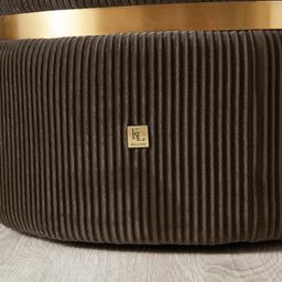 Hollis Mushroom Velvet Ottoman